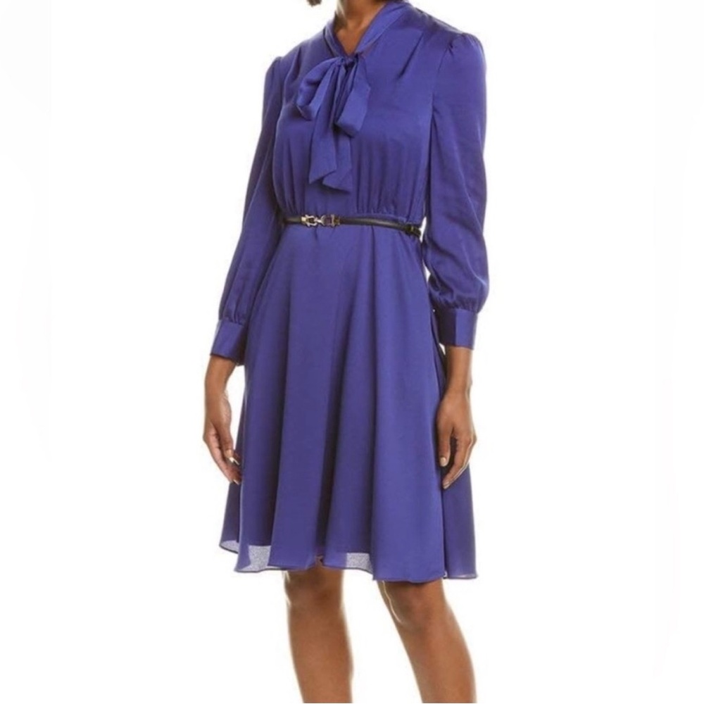 Tahari Royal Blue Midi Dress